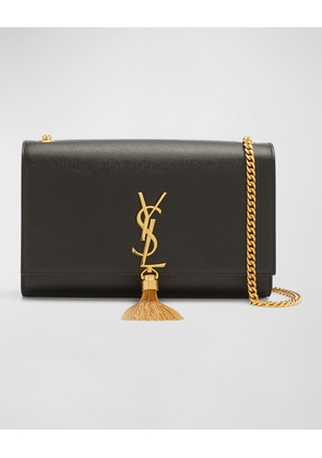 Kate Medium Tassel YSL Wallet on Chain in Grained Leather