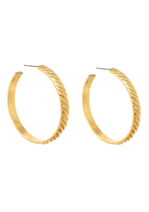 Gold Textured Hoop Earrings