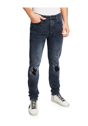 Men's Chitch Slashed Slim-Fit Jeans