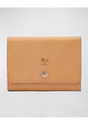 Unisex Leather Snap Wallet