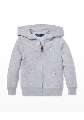 Girl's Drapey Terry Zip Hoodie, Size 2-6X