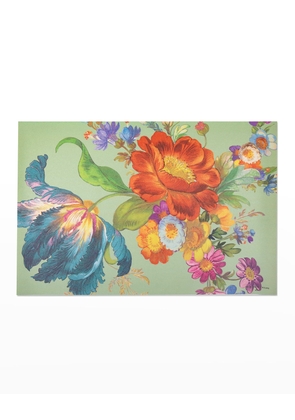 Flower Market Blooms Floor Mat - Green, 2' x 3'