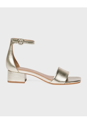 Jalena Metallic Ankle-Strap Sandals