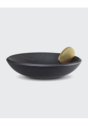 Kelly Behun Black Oak Bowl w/ Brass