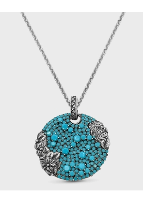 Turquoise Pave Pendant Necklace