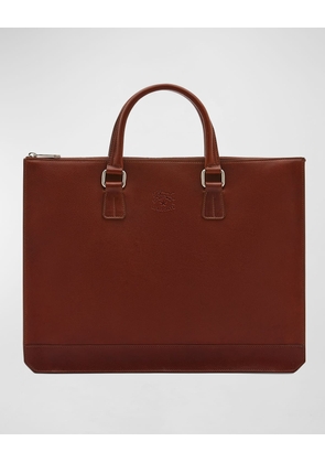 Men's Meleto Leather Zip Briefcase Bag