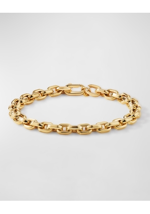 Men's Deco Chain Link Bracelet in 18K Gold, 6.5mm