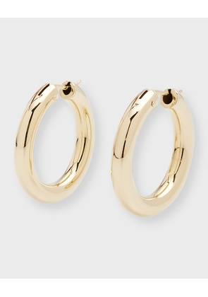 18K Yellow Gold Chubby Hoop Earrings, 28mm