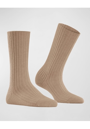 Ribbed Cashmere-Blend Boot Socks