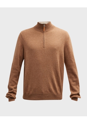 Men's Wool-Cashmere 1/4-Zip Sweater