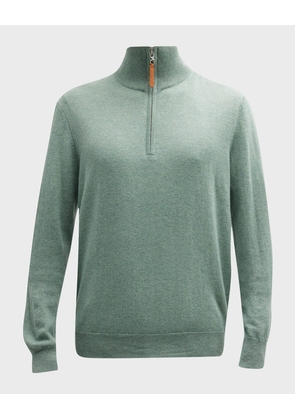 Men's Wool-Cashmere 1/4-Zip Sweater