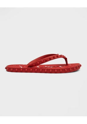 Loubi Donna Spike Red Sole Flip Flops