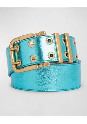 Duo Metallic Leather Belt