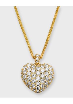 18k Gold Diamond Heart Pendant Necklace, 18'L, 1.12tcw