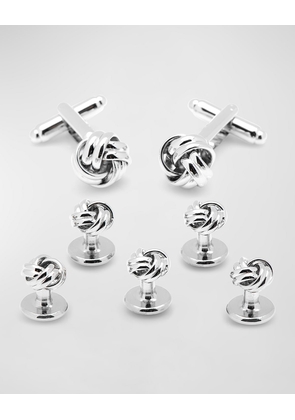 Men's Knot Cuff Link 5-Stud Set