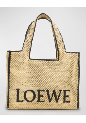 x Paula's Ibiza Font Large Tote Bag in Raffia