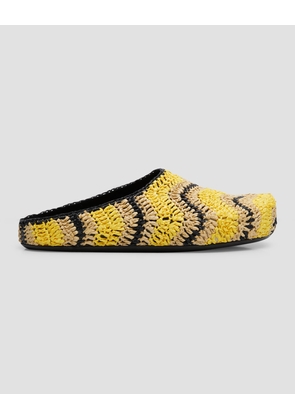 Men's Fussbet Sabot Raffia Clogs