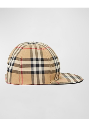 Kid's Reversible Check-Print Cap, Size 12M-9