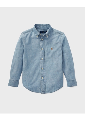 Woven Chambray Shirt, Size 2-7