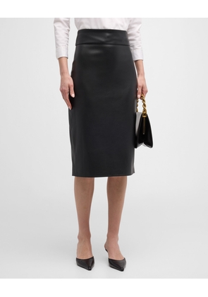 Soft Vegan Leather Pencil Skirt