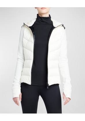 Puffer Zip-Up Cardigan