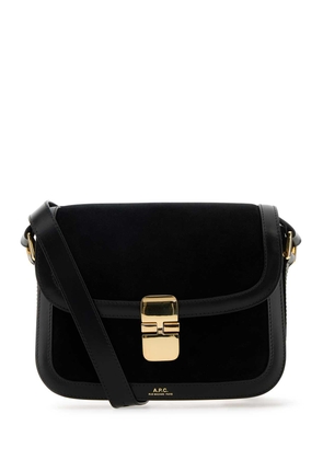 A. P.C. Black Suede Small Grace Crossbody Bag