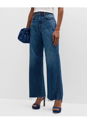 Taylor Cropped High Rise Wide-Leg Jeans