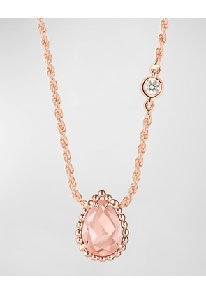 Serpent Boheme 18K Rose Gold Pink Quartz Pendant Necklace