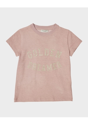 Girl's Journey Glittery Logo-Print T-Shirt, Size 12