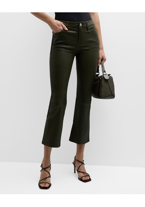 Le Crop Mini Boot Leather Pants