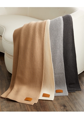 Shaker Stitch Cashmere-Blend Throw Blanket