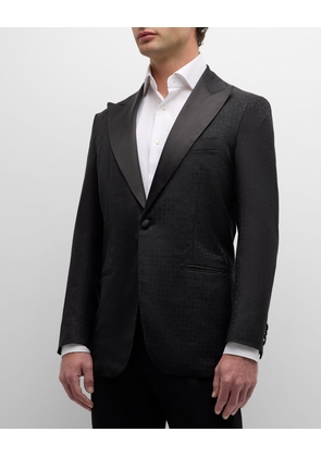 Men's Jacquard Peak-Lapel Dinner Jacket