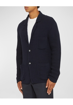 Men's Rib-Knit Cardigan Sweater