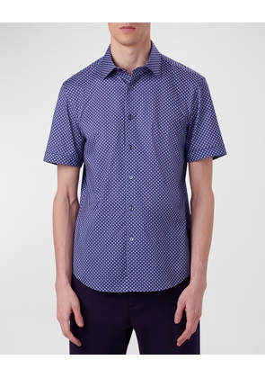 Men's OoohCotton Tech Dot-Print Sport Shirt