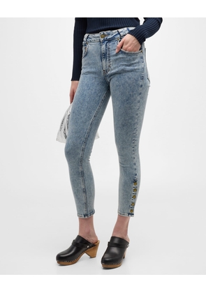 The Snapped Denim Leggings