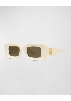 Men's Anagram Acetate-Nylon Rectangle Sunglasses