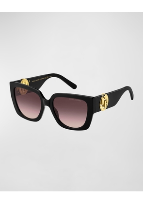 Cut-Out Logo Acetate Butterfly Sunglasses