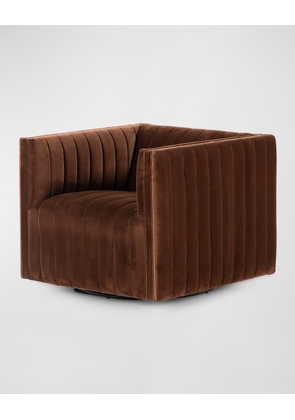 Augustine Velvet Swivel Chair