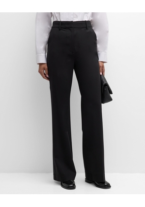 Mid-Rise Straight-Leg Tuxedo Pants