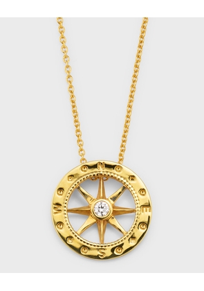 18K Yellow Gold Compass Necklace