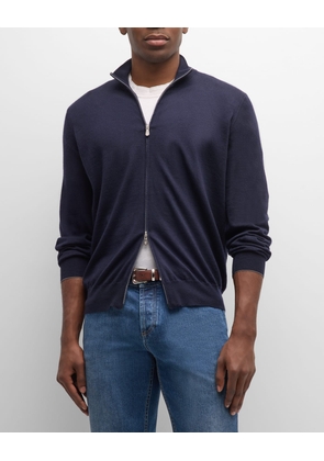 Men's Wool-Cashmere Full-Zip Sweater