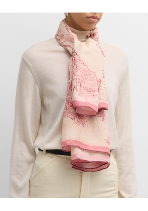 Cairo Light Pink Cashmere-Blend Scarf