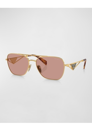 Logo Steel Aviator Sunglasses