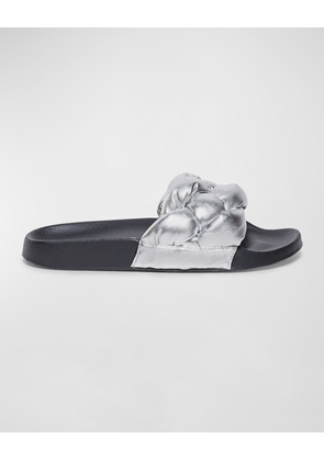 Rylee Braided Metallic Slide Sandals