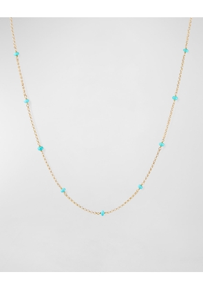 Cable Collectibles Turquoise Necklace, 36'L