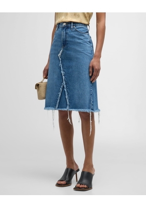 Deconstructed Denim Skirt