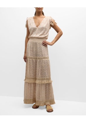 Dorothy Fringe-Trim Maxi Dress