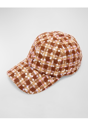 Brown Tweed Boucle Baseball Hat