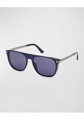 Men's Lionel-02 Acetate Square Sunglasses