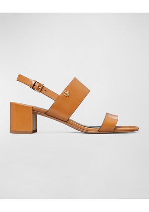 Leather Dual-Band Slingback Sandals